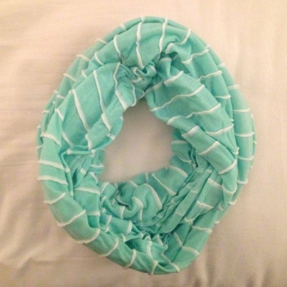 Merona Mint Striped Infinity Scarf - Picture 1 of 1